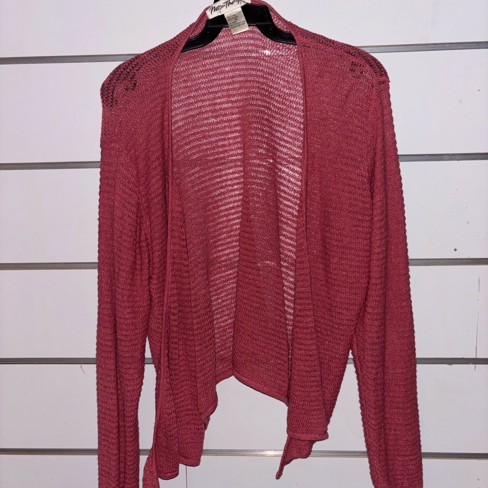 Norm‎ Thompson Pink Open-Front Cardigan